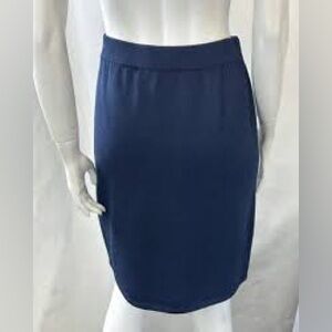 St. John Classic Blue Pencil Skirt A578